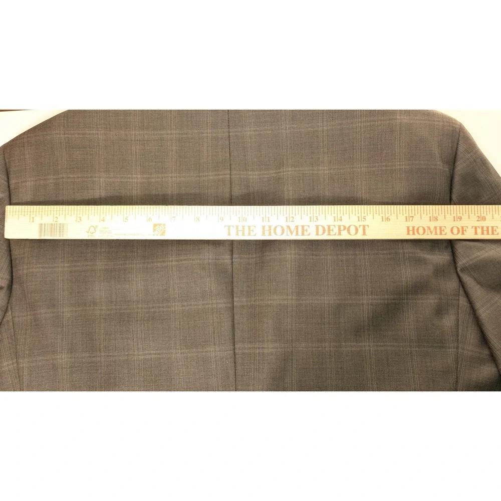 Jos A Bank Signature Collection Mens Brown Plaid Wool Blazer Size‎ 43R
